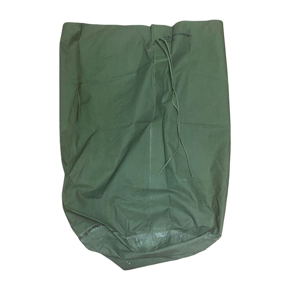 US Army 1962 Vietnam War Era Class 3 Waterproof Clothing Bag OD Green